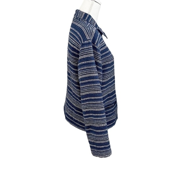 Cabela’s Jacket Women’s Size Large Blue Stripe Full Zip Collar Pockets Fall - Picture 5 of 9